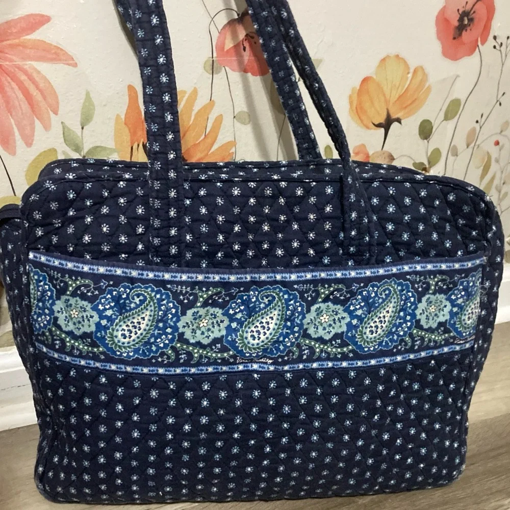 Vera Bradley Nantucket Navy Quilted Diaper Bag
